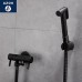 Azos Bidet Faucet Pressurized Sprinkler Head Brass Black Cold Water Two Function Toilet Space Saving Washing Machine Round PJPQ023B - B07D1YCYCB